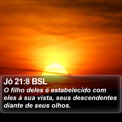 Jó 21:8 BSL Bible Verse Image
