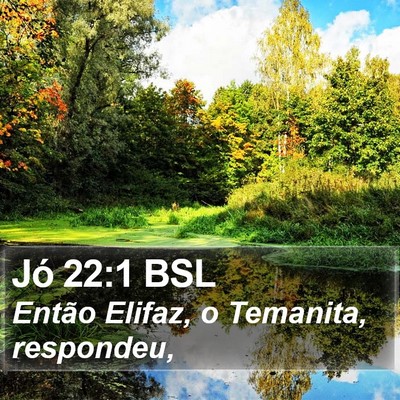 Jó 22:1 BSL Bible Verse Image