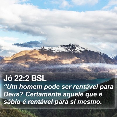 Jó 22:2 BSL Bible Verse Image