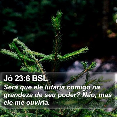 Jó 23:6 BSL Bible Verse Image