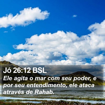 Jó 26:12 BSL Bible Verse Image