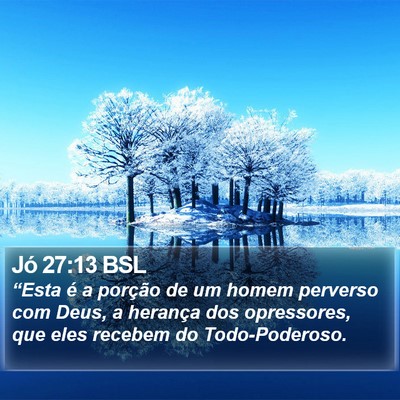 Jó 27:13 BSL Bible Verse Image