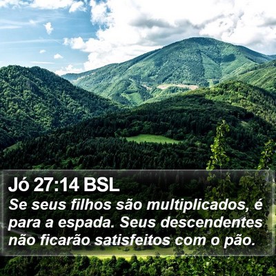 Jó 27:14 BSL Bible Verse Image