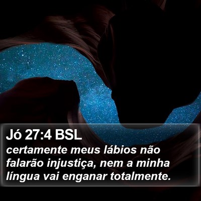 Jó 27:4 BSL Bible Verse Image
