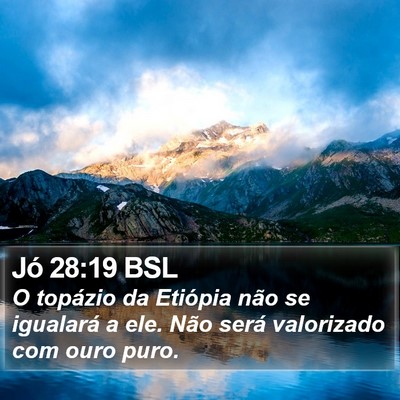 Jó 28:19 BSL Bible Verse Image