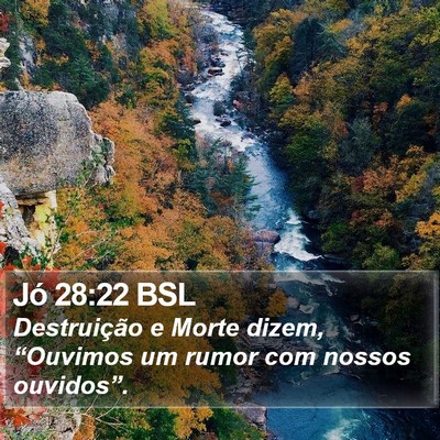 Jó 28:22 BSL Bible Verse Image