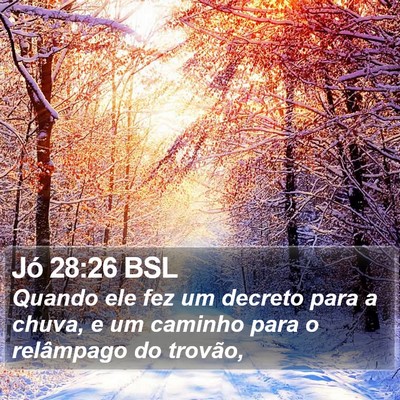 Jó 28:26 BSL Bible Verse Image