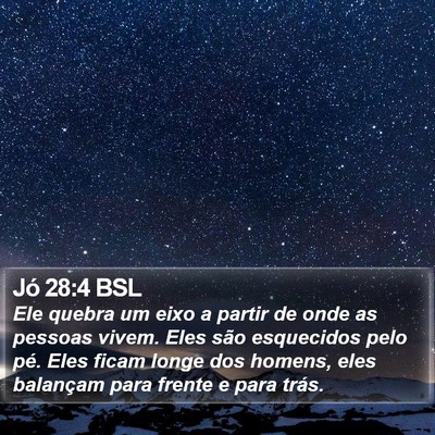 Jó 28:4 BSL Bible Verse Image