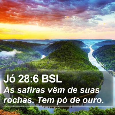 Jó 28:6 BSL Bible Verse Image