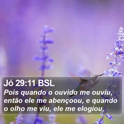 Jó 29:11 BSL Bible Verse Image