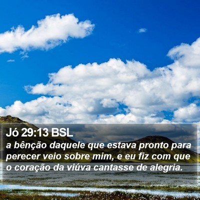 Jó 29:13 BSL Bible Verse Image