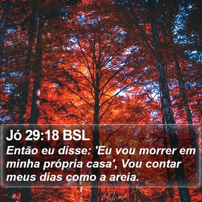 Jó 29:18 BSL Bible Verse Image