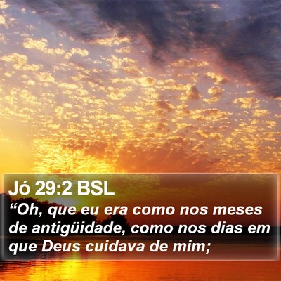 Jó 29:2 BSL Bible Verse Image