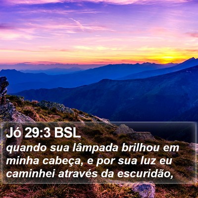 Jó 29:3 BSL Bible Verse Image