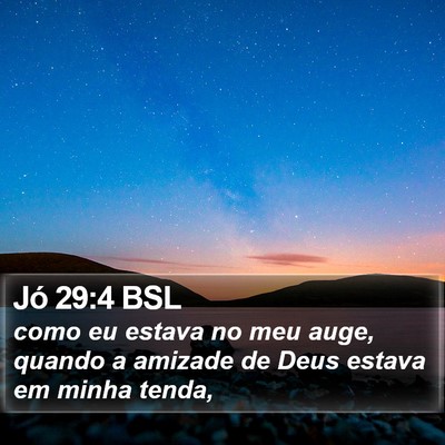 Jó 29:4 BSL Bible Verse Image