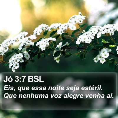 Jó 3:7 BSL Bible Verse Image