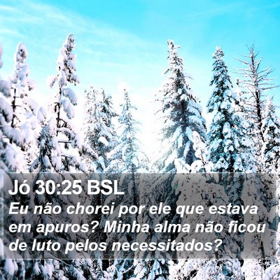 Jó 30:25 BSL Bible Verse Image
