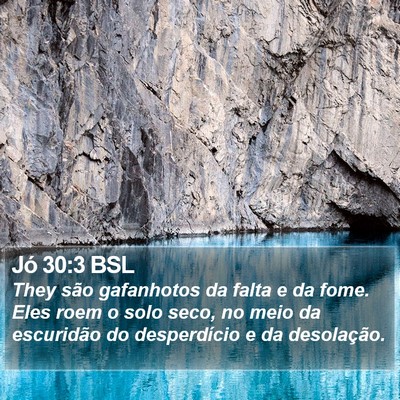 Jó 30:3 BSL Bible Verse Image
