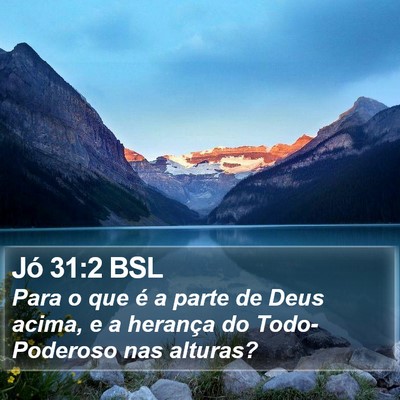Jó 31:2 BSL Bible Verse Image