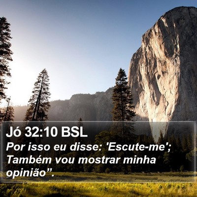 Jó 32:10 BSL Bible Verse Image