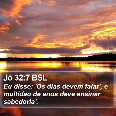 Jó 32:7 BSL Bible Verse Image