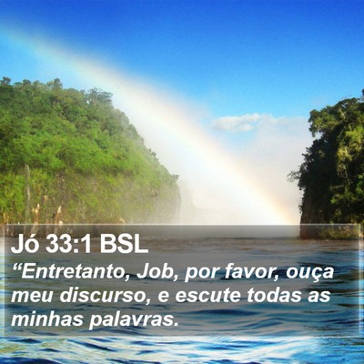 Jó 33:1 BSL Bible Verse Image