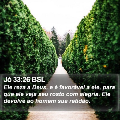 Jó 33:26 BSL Bible Verse Image