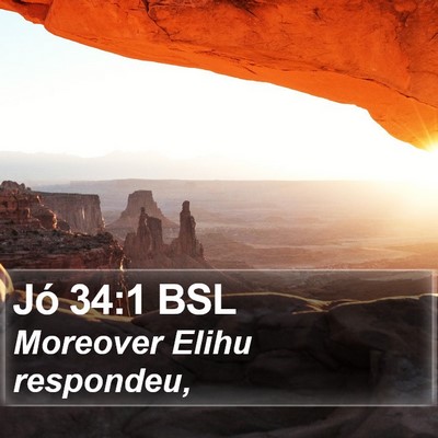 Jó 34:1 BSL Bible Verse Image
