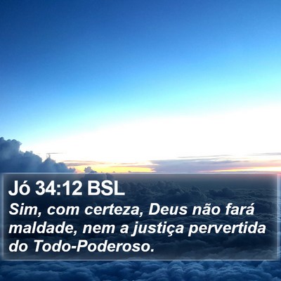Jó 34:12 BSL Bible Verse Image