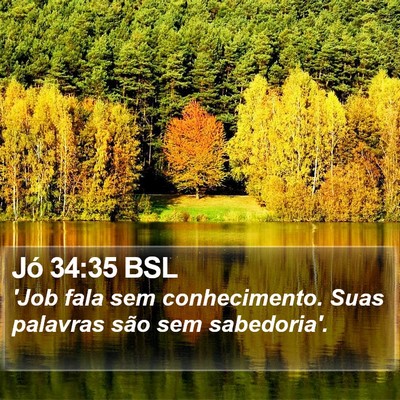 Jó 34:35 BSL Bible Verse Image