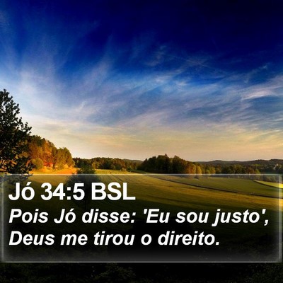 Jó 34:5 BSL Bible Verse Image