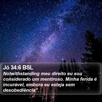 Jó 34:6 BSL Bible Verse Image