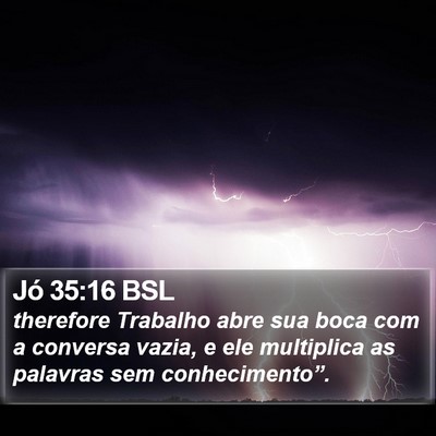 Jó 35:16 BSL Bible Verse Image