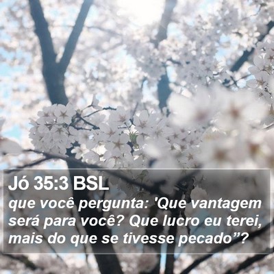 Jó 35:3 BSL Bible Verse Image