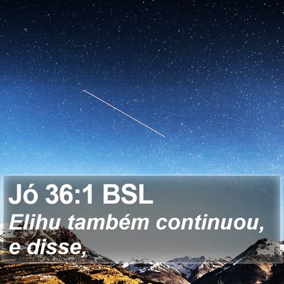 Jó 36:1 BSL Bible Verse Image