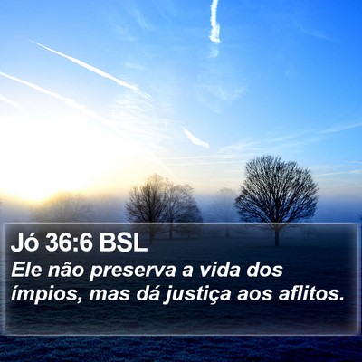 Jó 36:6 BSL Bible Verse Image