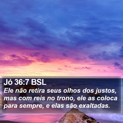 Jó 36:7 BSL Bible Verse Image