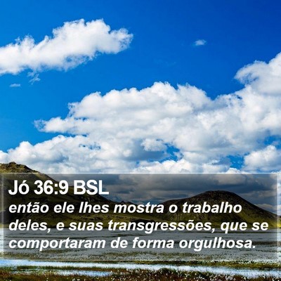Jó 36:9 BSL Bible Verse Image