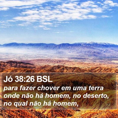 Jó 38:26 BSL Bible Verse Image