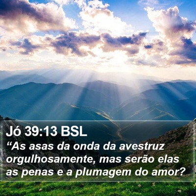 Jó 39:13 BSL Bible Verse Image