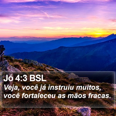 Jó 4:3 BSL Bible Verse Image