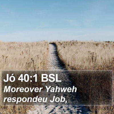 Jó 40:1 BSL Bible Verse Image