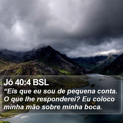 Jó 40:4 BSL Bible Verse Image