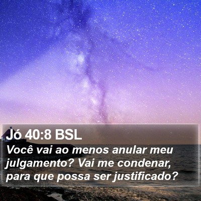 Jó 40:8 BSL Bible Verse Image