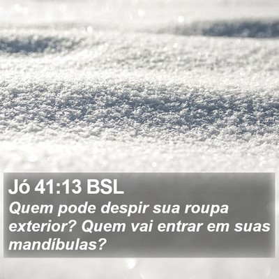 Jó 41:13 BSL Bible Verse Image