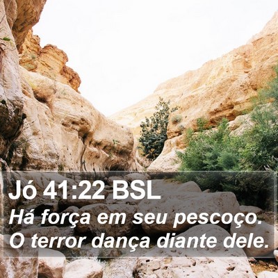 Jó 41:22 BSL Bible Verse Image