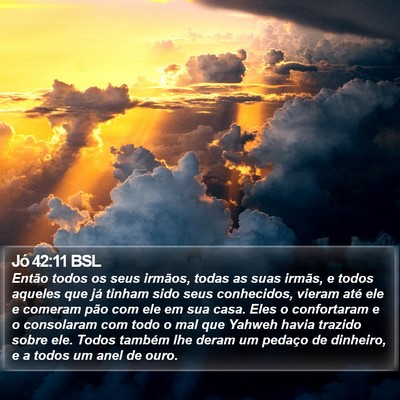 Jó 42:11 BSL Bible Verse Image