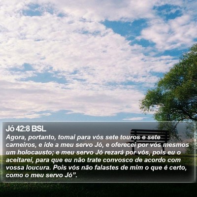 Jó 42:8 BSL Bible Verse Image