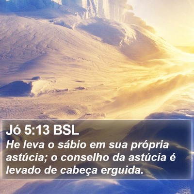Jó 5:13 BSL Bible Verse Image