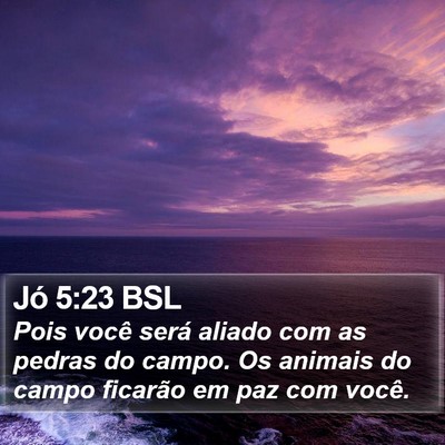 Jó 5:23 BSL Bible Verse Image